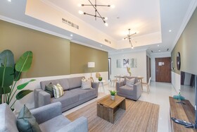Luxe Apartments near Dubai Mall, Burj Khalifa - Pool, Gym, & Parking by Sojo Stay