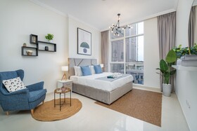 Luxe Apartments near Dubai Mall, Burj Khalifa - Pool, Gym, & Parking by Sojo Stay