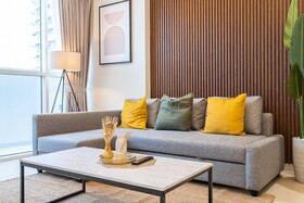 Luxe Apartments near Dubai Mall, Burj Khalifa - Pool, Gym, & Parking by Sojo Stay