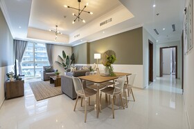 Luxe Apartments near Dubai Mall, Burj Khalifa - Pool, Gym, & Parking by Sojo Stay