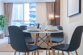 Luxe Apartments near Dubai Mall, Burj Khalifa - Pool, Gym, & Parking by Sojo Stay