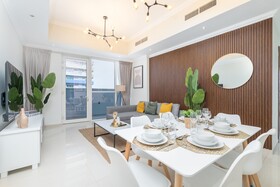 Luxe Apartments near Dubai Mall, Burj Khalifa - Pool, Gym, & Parking by Sojo Stay