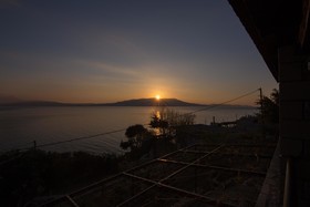 Sunset traditional house
