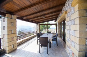 Sunset traditional house