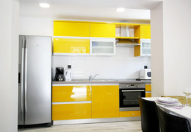 Blue and Yellow Apartments