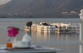 The Red Pier By Downtown Udaipur