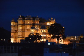 The Red Pier By Downtown Udaipur