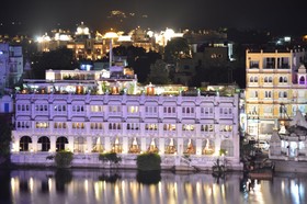 The Red Pier By Downtown Udaipur