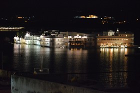 The Red Pier By Downtown Udaipur