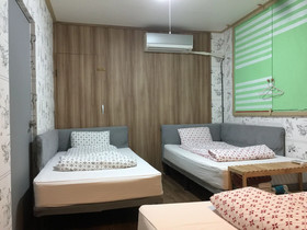 Backpackers in Jeju City Center